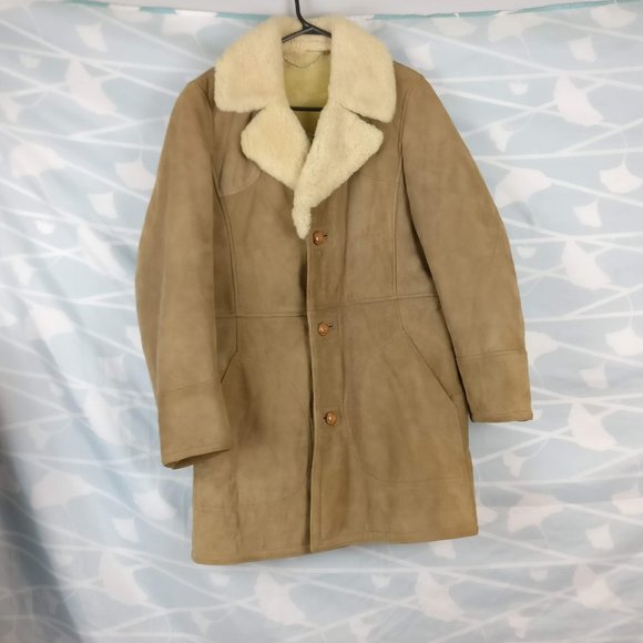 Designed in Canada, Lamb Leather Lined Shearling Coat, Fur Coat,  sz 36/S - Picture 1 of 9